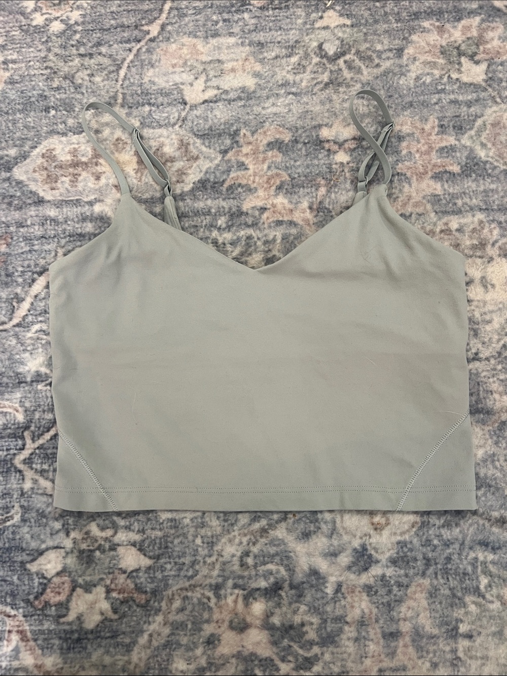 Lululemon Classic V-Neck Spaghetti Strap Tank Top — Sage size 8.